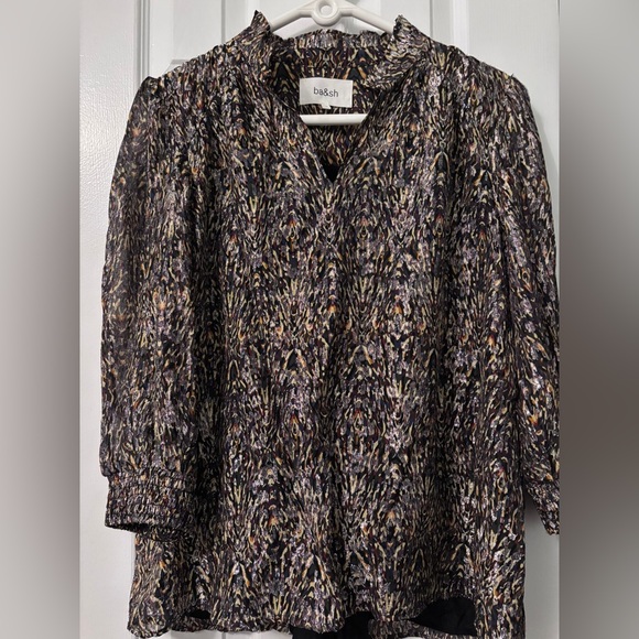 ba&sh Multicolor Abstract Gallas Blouse - Picture 1 of 1